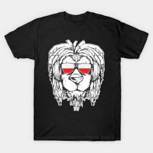 Rasta Reggae Lion Polish Gift Rastafari T-Shirt